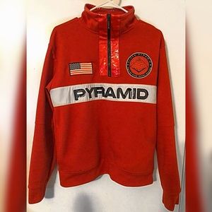 Black Pyramid Half Zip Pullover.